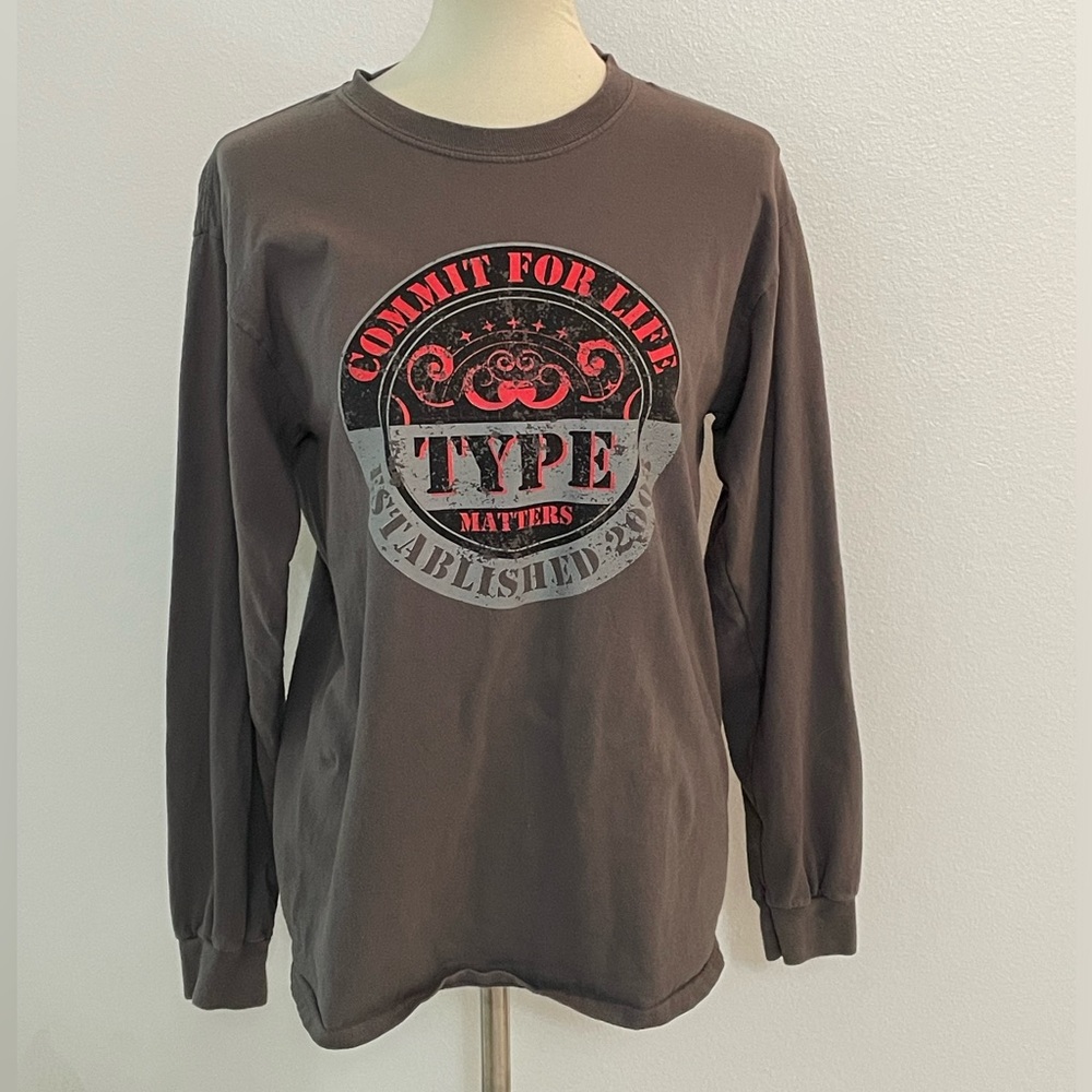 Commit For Life * Type Matters * Blood Donation Tshirt * Long Sleeve * Sz Medium